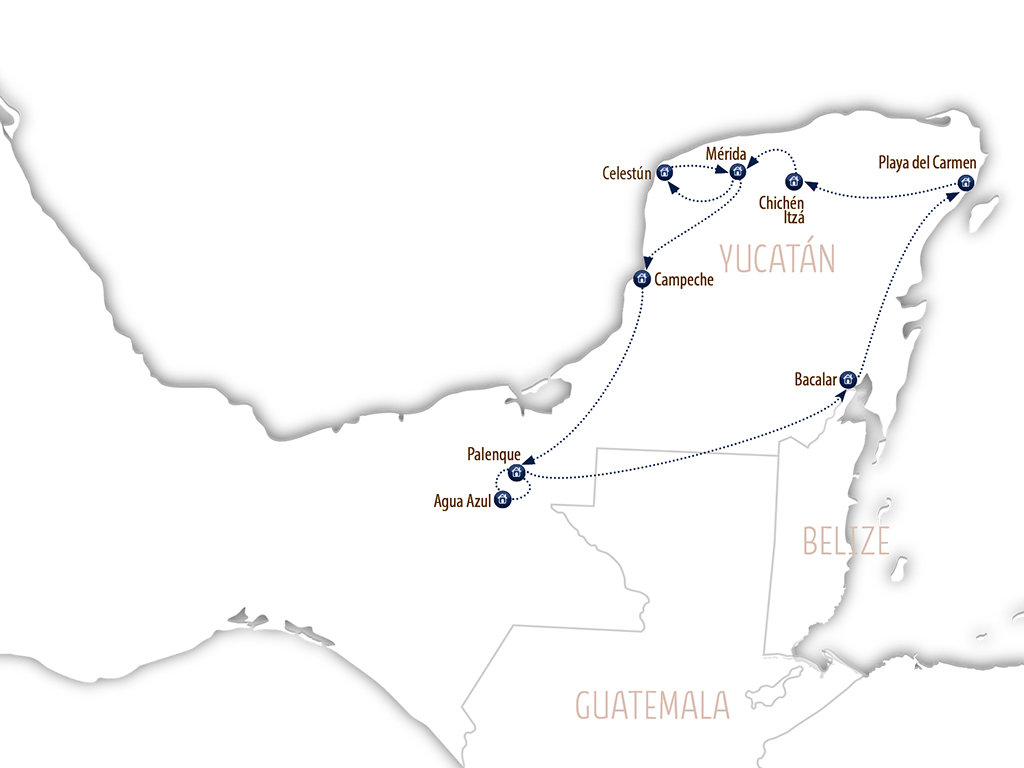 Yucatan Explorer Route